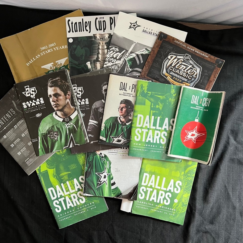 Dallas Stars NHL Program Lot 1999 Stanley Cup 2020 Winter Classic Yearbooks 13pc